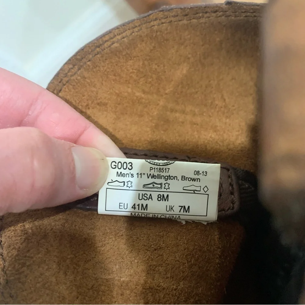 Georgia Boots Mens Leather Wellington Brown Leather Farm & Ranch Comfort Core 8M